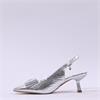 Una Healy Promiscuous Bow Slingback Heel - Silver